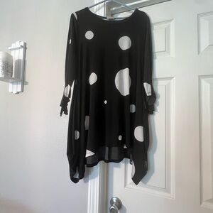 Zadie B’s Black and White Polka Dot Women's Top
